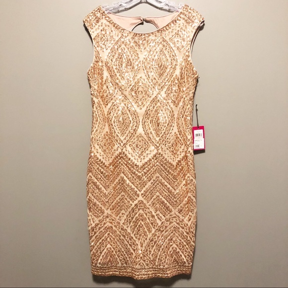 NWT VINCE CAMUTO Sequin Embellished Cocktail Dress - Picture 3 of 7